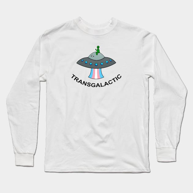 Transgalactic Trans Pride Alien Long Sleeve T-Shirt by MythicalPride